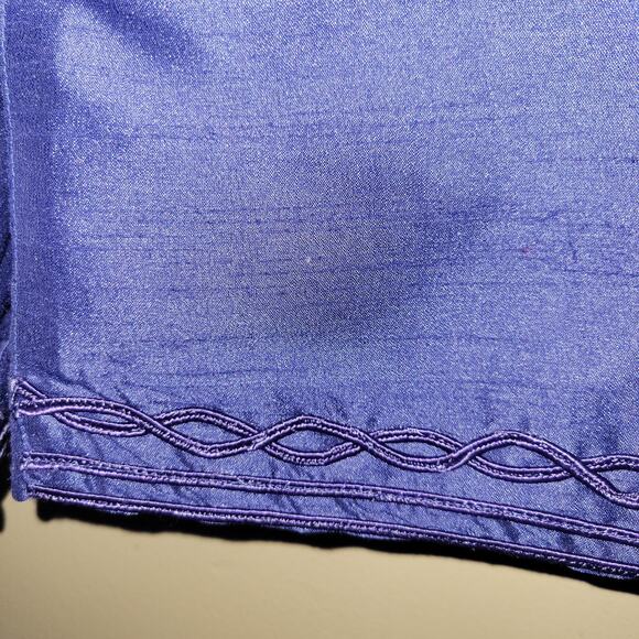 Marsh Landing Artsy Asian Floral Satin Jacket Sz M Blue‎ Embroidery Kawaii - Picture 9 of 11